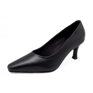 Women Courts Middle Heel SC-66 Black Nappa